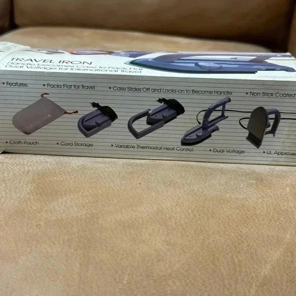 Vintage Post Card Travel Iron In Box Working Condition - Picture 3 of 5